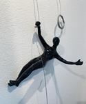 Ancizar Marin Sculptures  Ancizar Marin Sculptures  Male Climber Reaching Horizontal (Black)